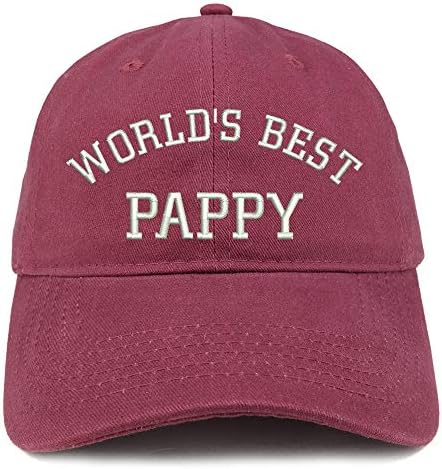 Trendy Giyim Mağazası Dünyanın En İyi Pappy İşlemeli Yumuşak Taç %100 Fırçalanmış Pamuklu Kap