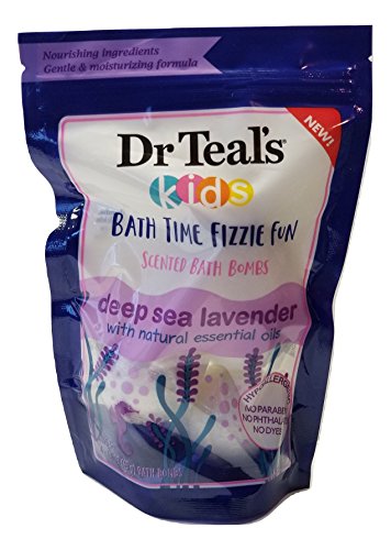 Dr Teal'in Çocuk Banyo Zamanı Fizzie Eğlenceli Kokulu Banyo Bombaları Derin Deniz Lavanta Doğal Uçucu Yağlar