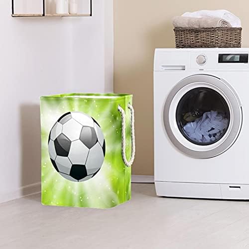 Çamaşır Sepeti Futbol depolama Sepeti Renkli Baskı saklama kutusu Katlanabilir oyuncak sepeti Battaniye Elbise Havlu 19x11. 8x16in
