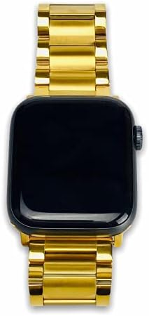 Burnana Konsept Saturn Paslanmaz Çelik saat kayışı Apple Watch 42MM ile Uyumlu (Seri 1-3) /44MM (Seri 4-6 ve SE) /45mm (Seri