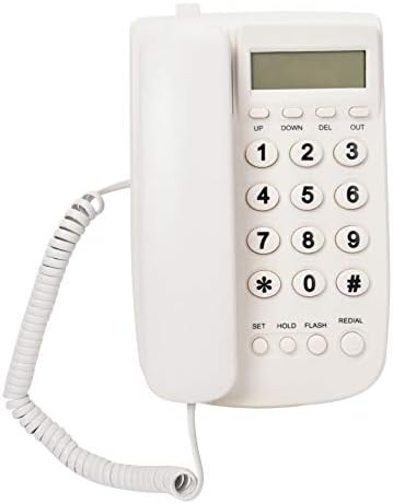 İş Sabit Telefon, Ev, Ofis, Otel, Restoran için RJ45 FSK/DTMF Duvara Monte Kablolu Telefon (Beyaz)