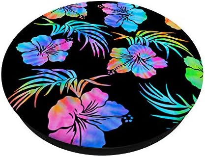 Batik Hawaii Baskı Ebegümeci Çiçek Tropikal Gökkuşağı PopSockets PopGrip: Telefonlar ve Tabletler için Değiştirilebilir Kavrama