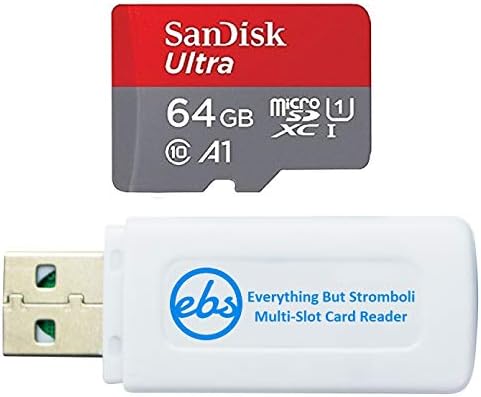 SanDisk 64GB Micro SDXC Ultra Hafıza Kartı Sınıf 10, Nintendo Switch OLED Model Oyun Sistemi (SDSQUA4-064G-GN6MN) ile (1) Stromboli