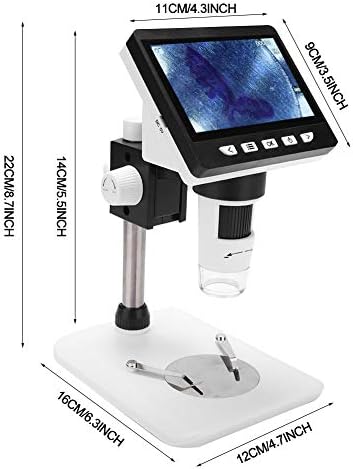 LCD Dijital Mikroskop 4.3 inç taşınabilir HD 1000 × Büyüteç LED ışıkları ile 1920 × 1080 Çözünürlük gözlem muayene aracı