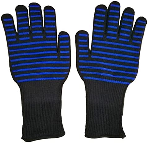 ZHİYA fırın eldivenleri 2 Yüksek Sıcaklık 400 Derece mikrodalga fırın eldivenleri Anti-Kesme, ızgara ve Pişirme Endüstriyel Sınıf