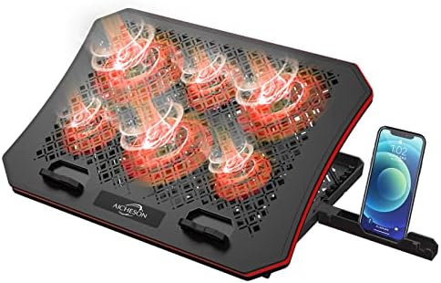 15.6 ila 17 inç Dizüstü Bilgisayarlar için AİCHESON Dizüstü Soğutma Pedi, Lapdesk ve Masa Kullanımı ile Uyumlu, Kırmızı ışıklar,