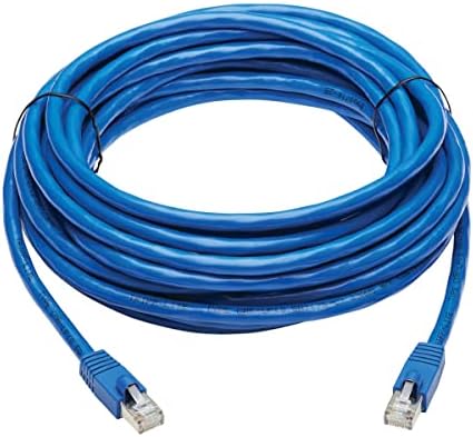 Tripp Lite Cat6a 10G Ethernet Kablosu, PoE, CMR-LP, Takılmayan F / UTP Ağ Bağlantı Kablosu (RJ45 M/M), Mavi, 30 ft. (N261P-030-BL)