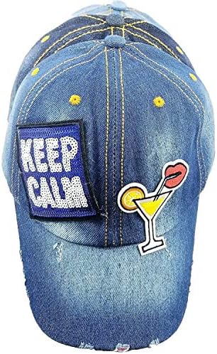 24 Paket Toptan Sakin Ol Denim Jean Yama Beyzbol Şapkası-24 Şapka Toplu Durumda