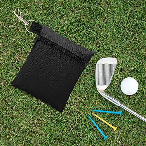 BuyAgain Golf Tee Kılıfı, 5. 62X6. 87 İnç Profesyonel Fermuar Golf Tee/Top Kılıfı Çanta ile Metal Istakoz Pençe Klip