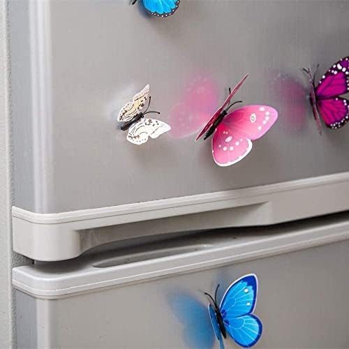 3D Çift üç boyutlu Kelebek Duvar Çıkartmaları Dekor 24 adet 4 Boyutları, Çıkarılabilir Duvar Çıkartmaları Duvar Ev Ve Oda Dekorasyon