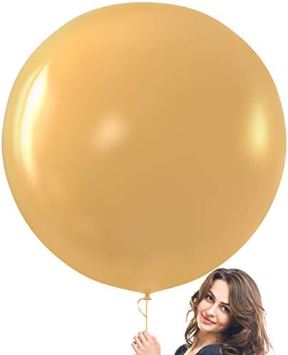 Prextex Altın Dev Balonlar-Fotoğraf Çekimi, Düğün, Bebek Duşu, Doğum Günü Partisi ve Etkinlik Dekorasyonu için 8 Jumbo 36 İnç