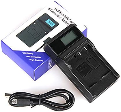 Sony DCR-HC20,DCR-HC21, DCR-HC22, DCR-HC23 Handycam Kamera için LCD USB Seyahat Pil Şarj Cihazı
