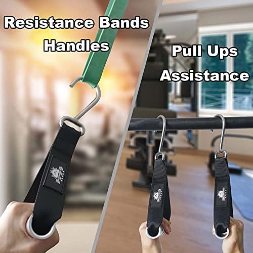 Paslanmaz Çelik kanca ile Pull-up eğitim için Dağ Metal spor kolları Halter bantları için Ağır Egzersiz aksesuarları Pull-up