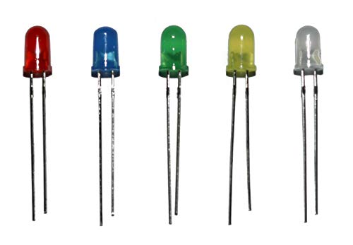 E-Projeler - 5 mm Dağınık LED'ler, 5 Renk Çeşitliliği (125'li Paket)