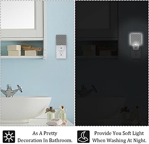 Siyah Beyaz yuvarlak nokta gece ışıkları kapalı, duvar dekoratif gece lambaları yatak odası kreş bebek odası Plug-in LED