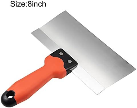 uxcell Macun Bantlama Boya Kazıyıcı 8 İnç Paslanmaz Çelik Geniş Bıçak ile Plastik Ergonomik Kolu için Duvar yer karosu