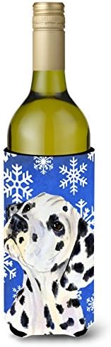 Caroline Hazineleri SS4630LİTERK Dalmaçyalı Kış Kar Taneleri Tatil Şarap Şişesi Içecek Izolatör Içecek Izolatör Hugger, Şarap