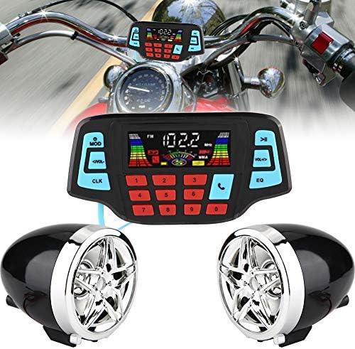Motosiklet Stereo Hoparlörler, Su geçirmez Bluetooth Motosiklet BT MP3 Müzik Çalar Radyo Ses Sistemi o Stereo Hoparlör Sistemi