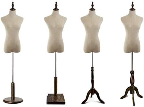 KANULAN MannequinsTailors Kukla Aksesuarları Modeli Elbise Formu Torso ile Ahşap Taban, ayarlanabilir Yükseklik Mankenler