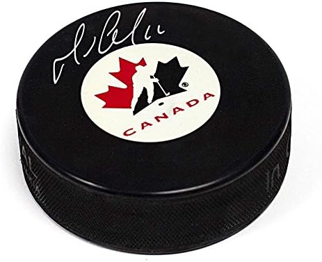 Mario Lemieux Team Canada İmzalı 2002 Olimpik Hokey Diski-İmzalı NHL Diskleri