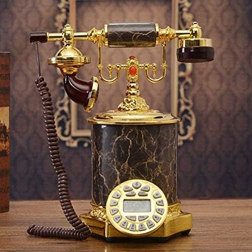 SXRDZ Retro Tarzı Telefon Eski Avrupa Telefon Antika Ahşap Telefon Sabit Telefon Bağlantısı Yaratıcı Özel Telefon Klasik-Bir