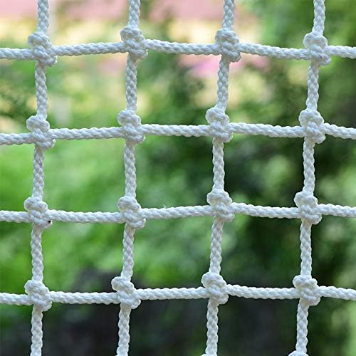 WOSHUAİ Evrensel Balkon güvenlik ağı Beyaz Çocuklar için, 10mm Izgara 10 cm Düğümlü Poliamid Elyaf Dekoratif Halat kargo ağı