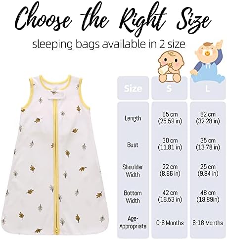 Bebek Uyku Tulumu Giyilebilir Battaniye %100 Pamuk, Kundaklama Uyku Tulumu 0-18Months