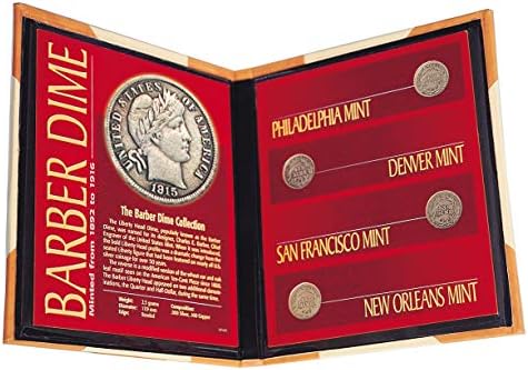 Berber Dime Coin Koleksiyonu / Orijinal Amerika Birleşik Devletleri 100 Yaşın Üzerindeki Dimes / 4 Parça Nane İşareti Seti