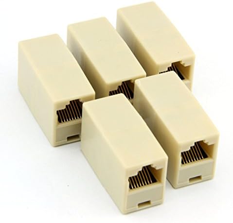 5 Paket RJ45 Ethernet LAN Kablosu Marangoz Çoğaltıcı Bağlayıcı RJ45 KEDİ 5 5E Genişletici Fiş