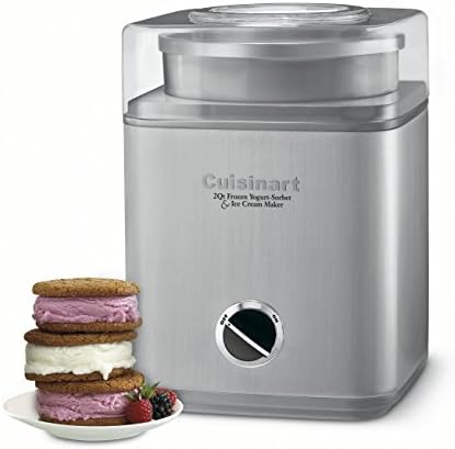 Cuisinart ICE-30BC Pure Indulgence 2-Quart Otomatik Dondurulmuş Yoğurt, Şerbet ve Dondurma Makinesi (Yenilendi)