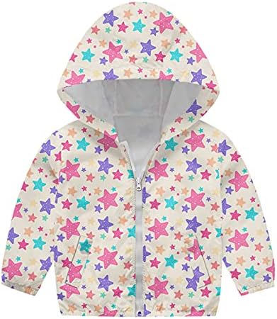 Çocuk Erkek Kız Kapüşonlu Ceketler yağmur kılıfı Sevimli Karikatür Baskı Fermuar Rüzgarlık Hafif Ceket Siper Rahat Giyim (3