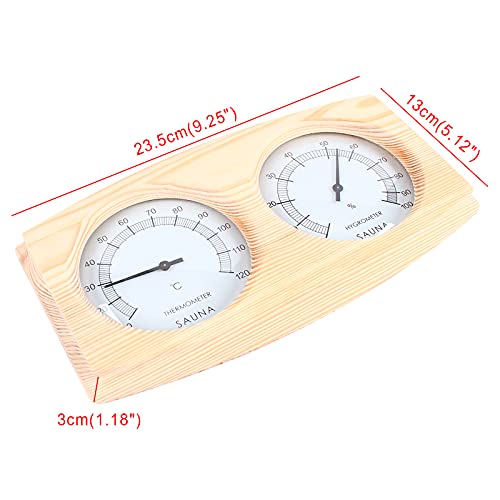 Ahşap Sauna Higrometre Termometre 2 in 1 Fahrenheit Termometre Sauna Odası Ekipmanları Kapalı Nem ve Sıcaklık Ölçümü için Uygun