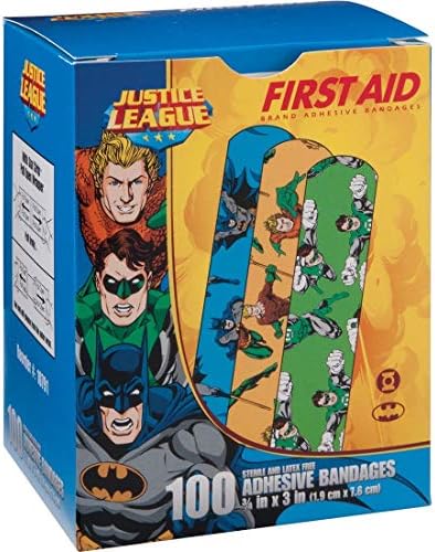 Justice League 100CT Bandajlar 3/4x3, DC Comics Resmi Olmayan (Batman, Yeşil Fener, Aquaman)