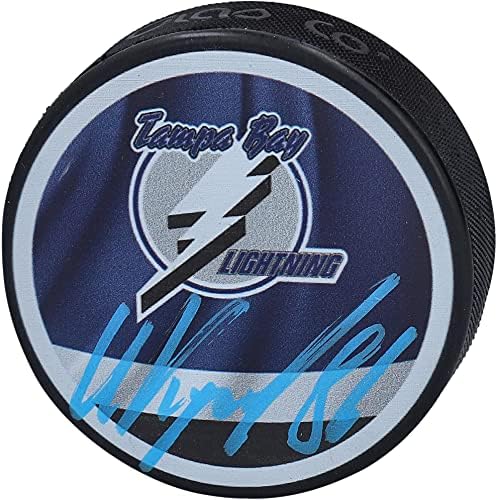 Nikita Kucherov Tampa Bay Lightning İmzalı Ters Retro Logo Hokey Diski-İmzalı NHL Diskleri