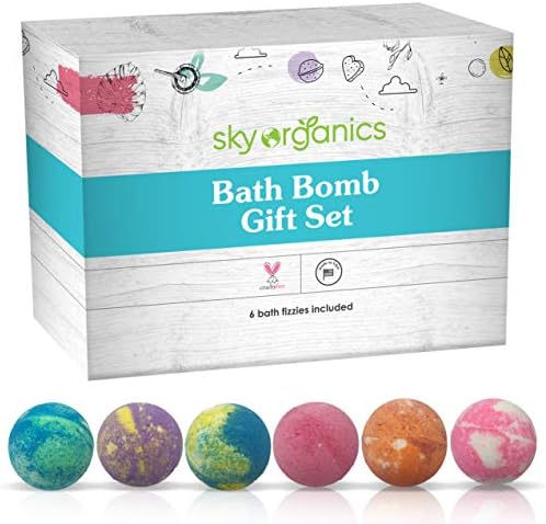 Banyo Bombalar Hediye Seti, 6x5 Oz Büyük Banyo Bombalar Kiti, En İyi için Aromaterapi, Gevşeme, Nemlendirici ile Doğal Uçucu