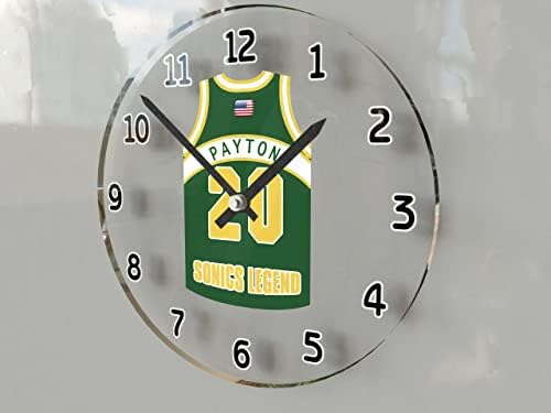FanPlastik Gary Payton 20-N B A Seattle Jersey Temalı Duvar Saati-Basketbol Efsaneleri Baskısı !!
