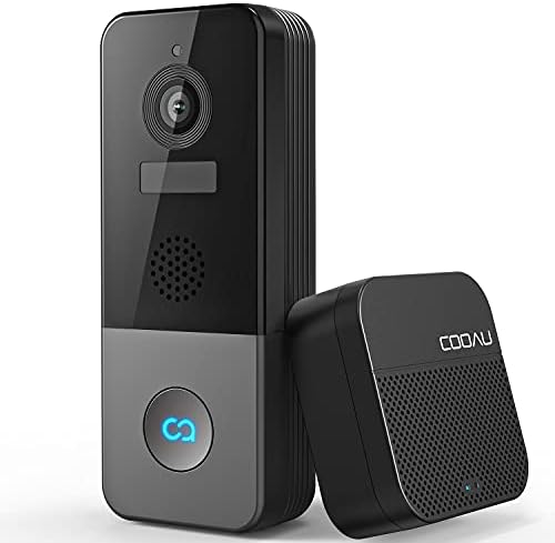 Kablosuz Video Kapı Zili Kamera, 2 K COOAU 10000 mAh Akülü Akıllı WiFi Güvenlik Kapı Zili Kamera ile Kapalı Zil, Çok Kullanıcı