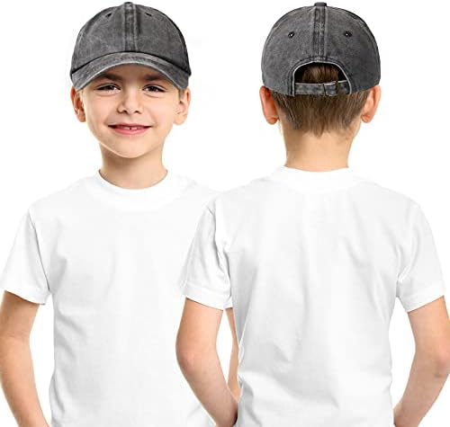 Çocuklar beyzbol şapkaları Sıkıntılı Yıkanmış Yürümeye Başlayan Düz Beyzbol Kapaklar Ayarlanabilir Yaz kamyon şoförü şapkaları