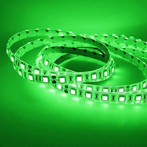 12 V LED şerit ışık yeşil, 16.4 ft su geçirmez esnek halat ışık, 300 LEDs SMD5050 bant şerit ışık için ev, parti, altında kabine,