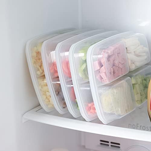 VALİNK gıda saklama kabı, 4-Grid Buzdolabı saklama kutusu Kullanımlık Plastik Mutfak Gıda Meyve ve Sebze Taze Tutma Durumda Saklamak