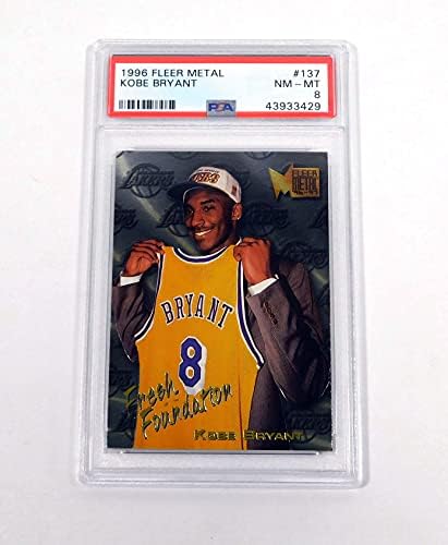 1996-97 Fleer Metal Kobe Bryant 137 Çaylak Lakers PSA 8 Basketbol Dereceli Kart