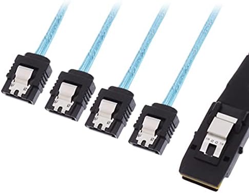 Konnektörler Xiwai 50 cm 100 cm Mini SAS 4i SFF 8087 36 P 4 SATA 7 p Dahili Sabit Disk Sürücüsü Kablosu 10 Gbps- (Kablo Uzunluğu: