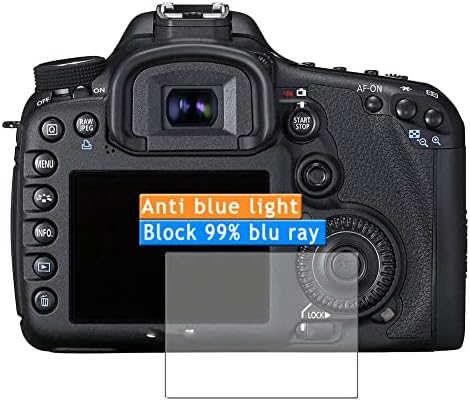 Vaxson 3-Pack Anti Mavi ışık Ekran Koruyucu, Canon Dijital SLR Kamera EOS 7D ile uyumlu TPU Film Koruyucular Sticker [Değil Temperli