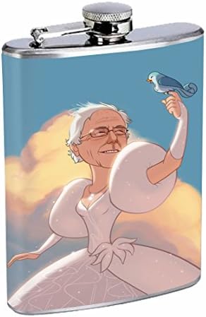 Bernie Sanders Kuş 8oz Paslanmaz Çelik Şişe İçme Viski Başkanlık Seçimleri