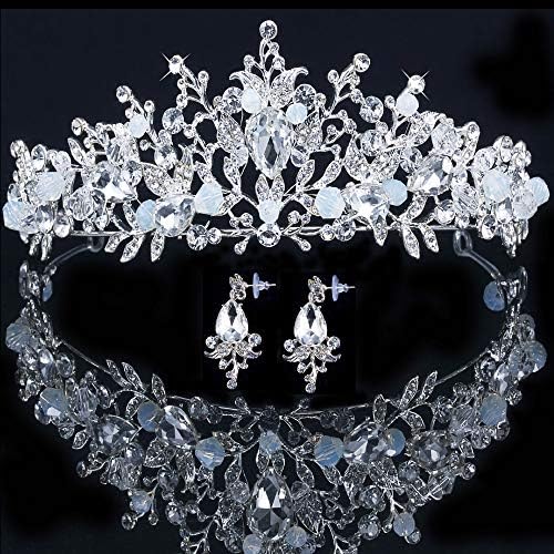 Tiaras ve Taçlar, kraliçe Prenses Gelin Düğün Balo Pageant Miss Universe Kek Topper Köpüklü Gümüş Beyaz doğum günü hediyesi Taçlar