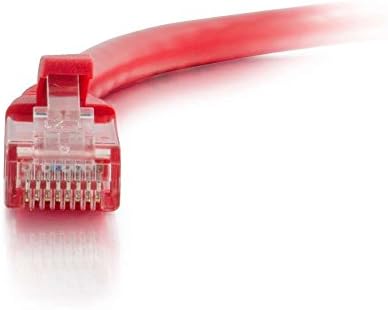 C2G 27186 Cat6 Kablo-Snagless Korumasız Ethernet Ağ Yama Kablosu, Kırmızı (50 Fit, 15,24 Metre)