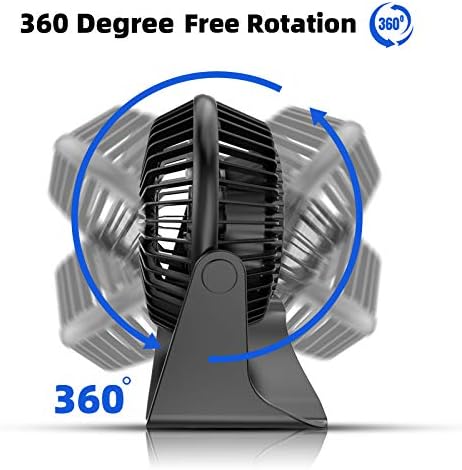iLaıf masa fanı USB Powered Taşınabilir Fanlar 3 Hızları Güçlü Hava Akımı Küçük Sessiz 360° Rotasyon 10000 mAh Güç Banka Fonksiyonu