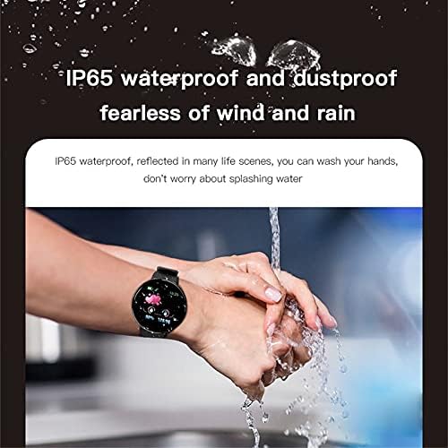 hhscute Akıllı Saatler,Android için Su geçirmez İzle 1.44 inç Ekran Pasometre Mesaj Hatırlatma Bluetooth (Siyah)
