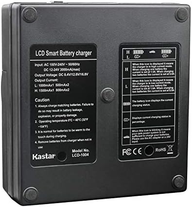 Kastar 4-Pack BP-A68 İşlevli Pil ve AC LCD Çift Hızlı Şarj Canon XF605 4 K UHD ile Uyumlu, Canon XF705 4 K UHD, EOS C200, EOS