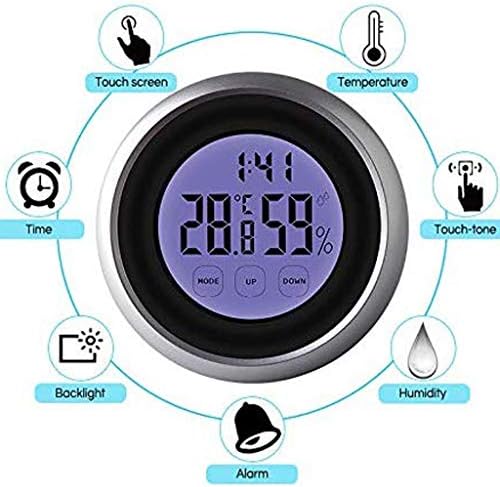 FCYIXIA Mini Pratik Dijital Kapalı Dairesel Termometre Higrometre Sıcaklık ve Nem Dairesel Higrometre, oda LCD Ekran